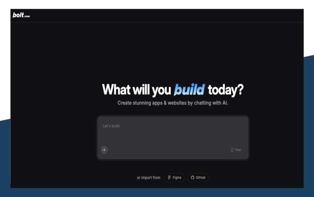 Bolt.new Home Page