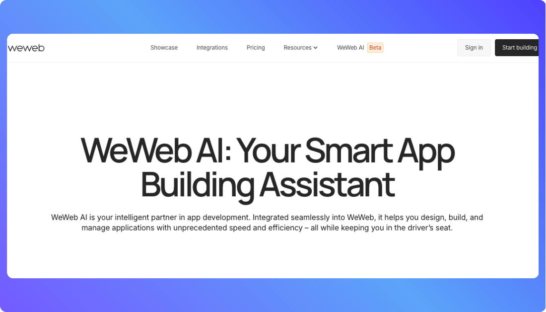 WeWeb Home Page