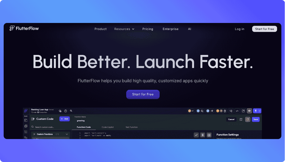FlutterFlow Home Page