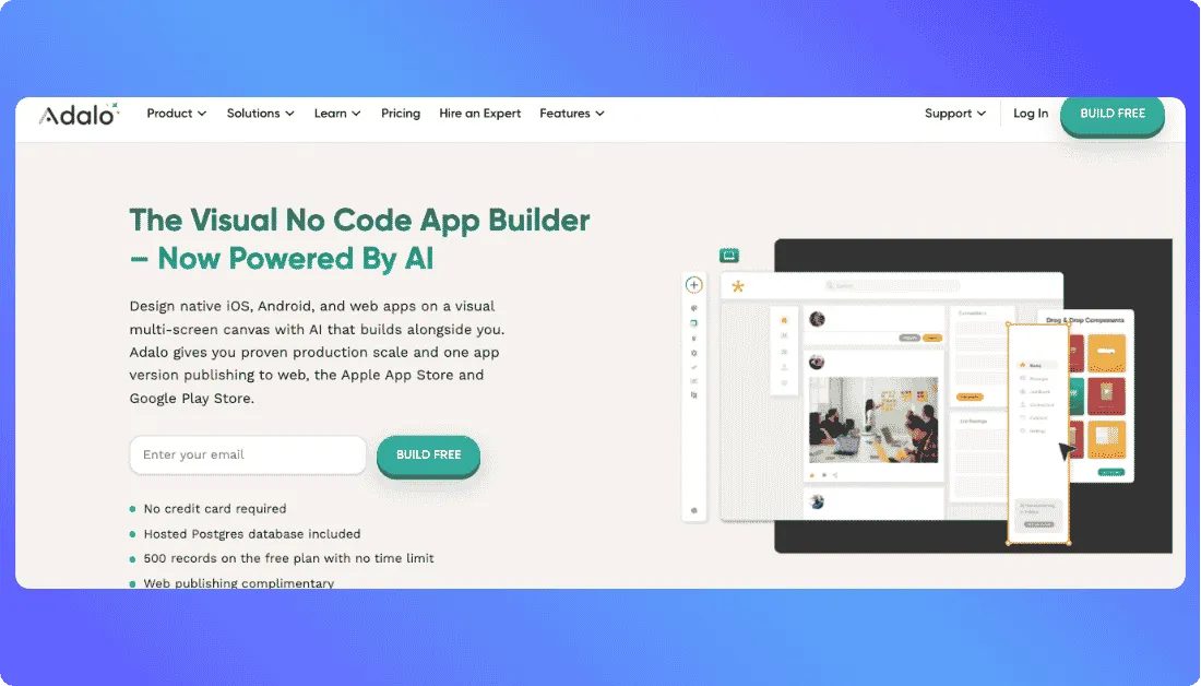 Adalo Home Page