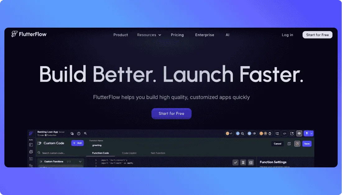 Flutterflow Home Page