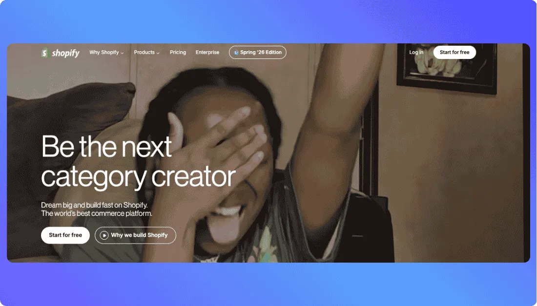 Shopify Home Page