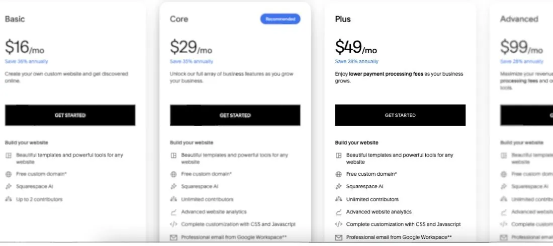 Squarespace- Plus Plan