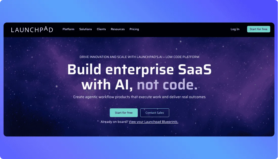 Launchpad.io Home page
