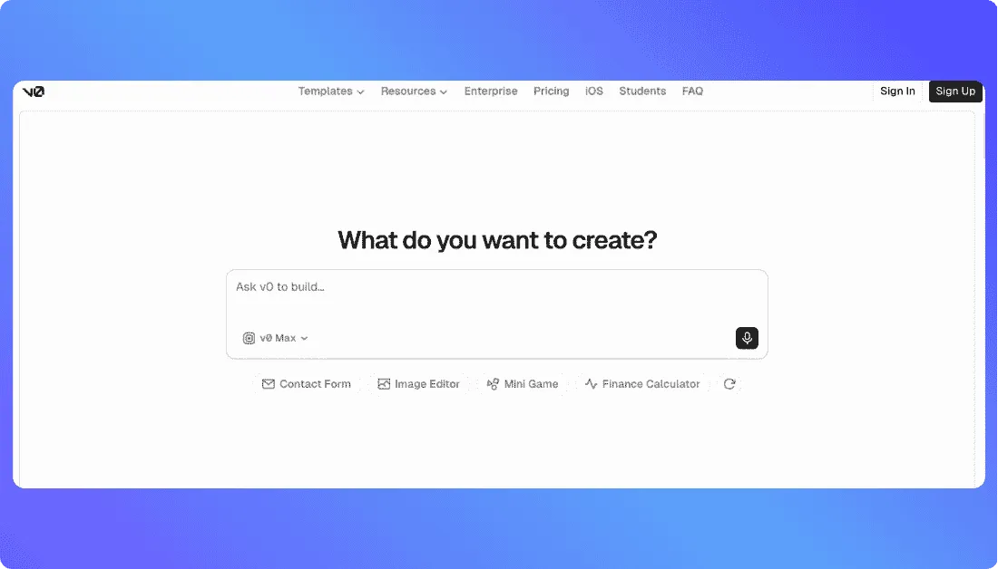 V0 Home Page