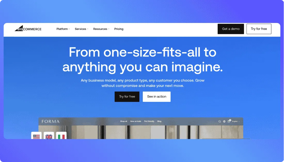 BigCommerce Home Page