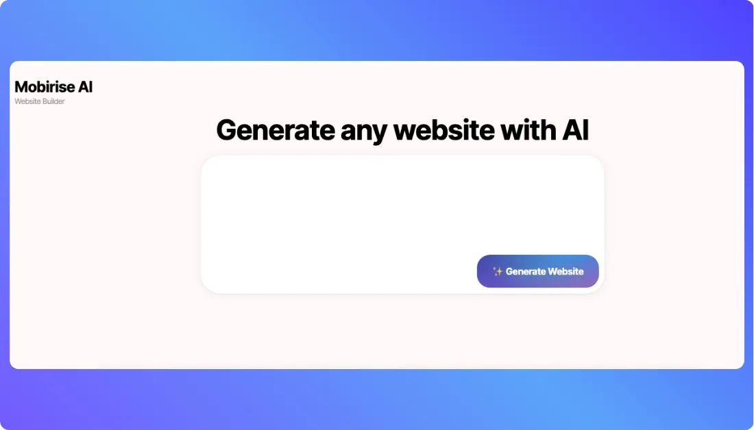 Mobirise ai Home Page