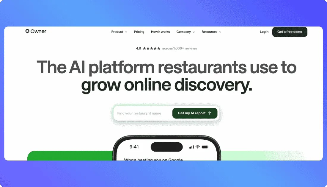 Owner Home Page