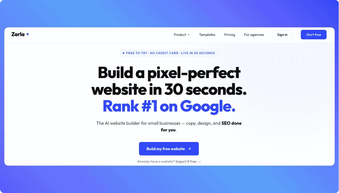 Zarla Home Page