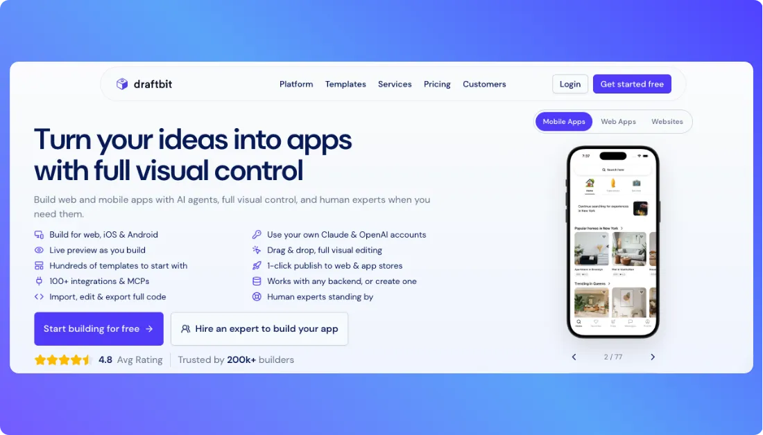 Draftbit Home Page