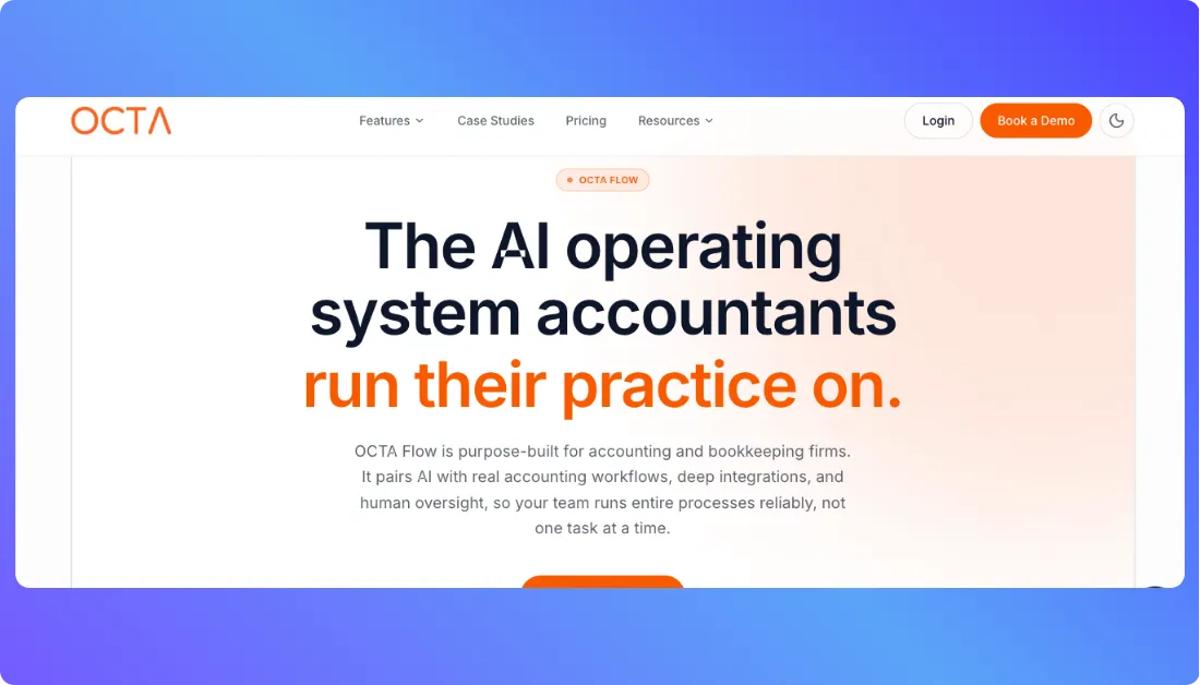 OCTA Flow Home Page