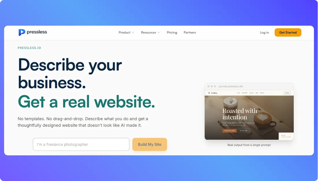 Pressless Home Page