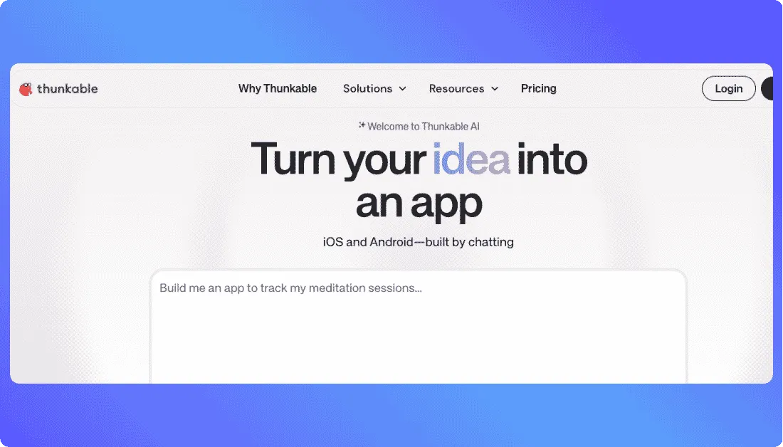 Thunkable Home Page