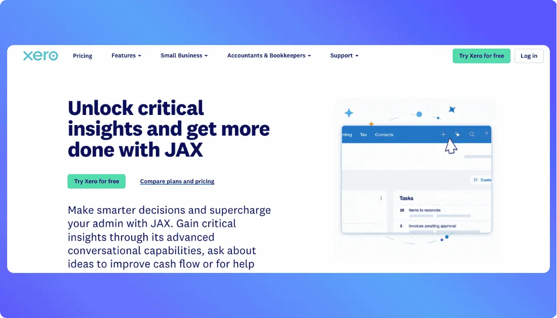 Xero Home Page